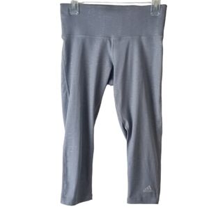 Adidas Women's Climalite Midrise Capri Leggings, Light Gray Size S